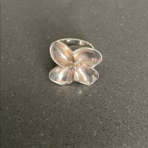 RJM from QVC sterling silver floral ring